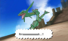 In Pokémon Omega Rubin und Pokémon Alpha Saphir kann Rayquaza eine Mega-Entwicklung durchführen