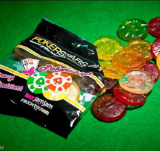 Jetzt wird das Pokerspiel versüßt - All in mit Fruchtgummi-Pokerchips