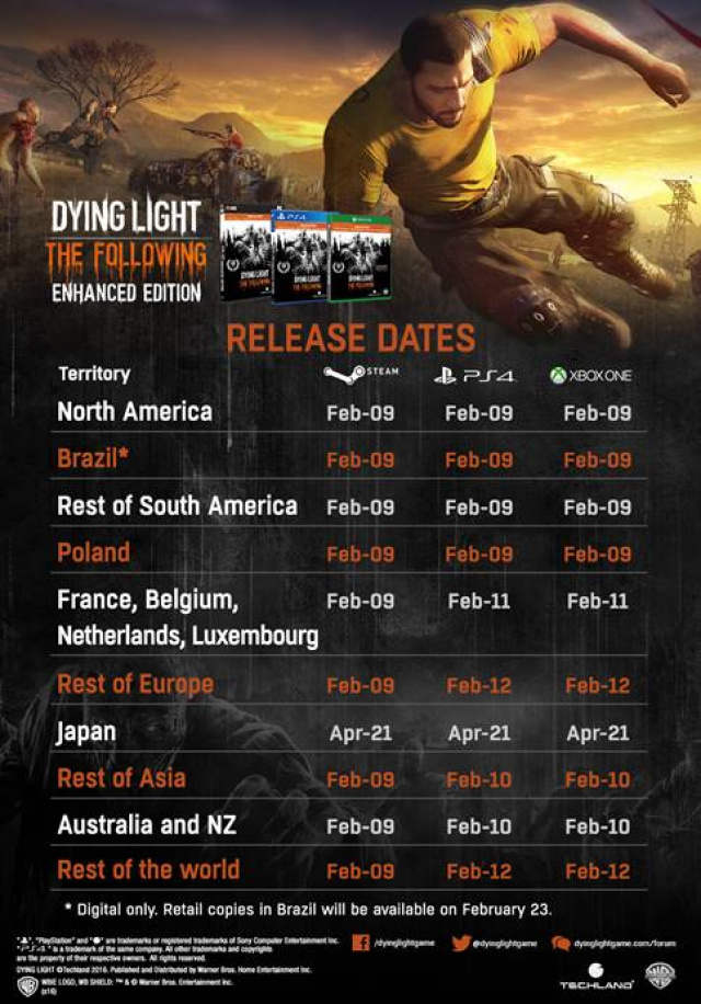 Dying Light: The Following - Enhanced Edition Global Release Dates AnnouncedVideo Game News Online, Gaming News