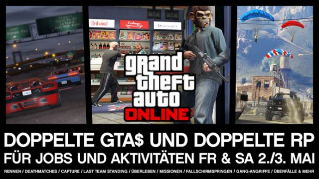 GTA Online - Heute und morgen doppelt so viele GTA$ / RPNews - Spiele-News  |  DLH.NET The Gaming People