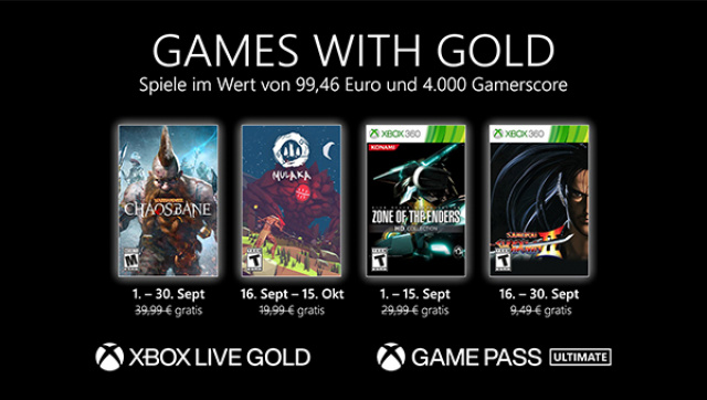 Games with Gold: Diese Spiele gibt es im September gratisNews  |  DLH.NET The Gaming People