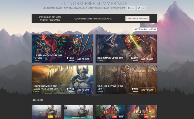 DRM-Free Sumer Sale at GOG.com Includes 66% off Lucasfilm Adventures, 60% off Enhanced D&D Titles, & Free Copies of Classic Games!Video Game News Online, Gaming News