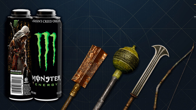 Assassin's Creed Origins Partners With Monster Energy Drinks for Bonus Experiences and In-Game ContentVideo Game News Online, Gaming News