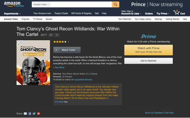 Ubisoft and Amazon Debut Live Action Promotional Video for Tom Clancy's Ghost Recon WildlandsVideo Game News Online, Gaming News