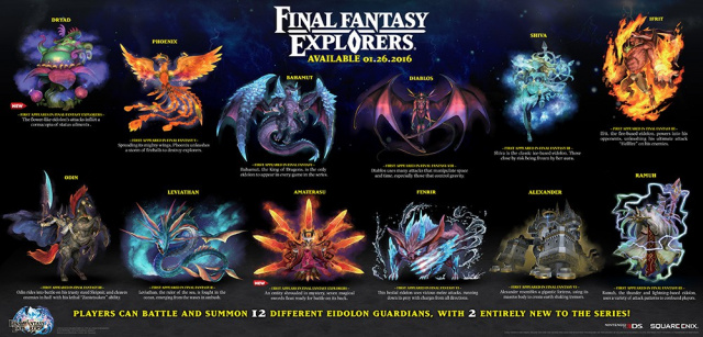 Final Fantasy Explorers – Infographic Detailing the 